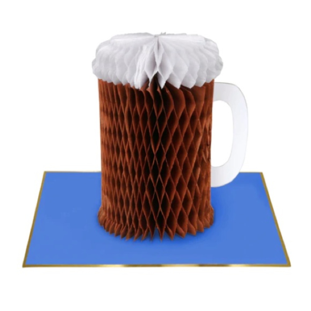 2 Honeycomb Cards: Happy Beerday